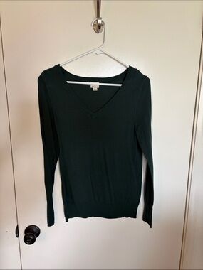 a new day Dark Green V-Neck Sweater